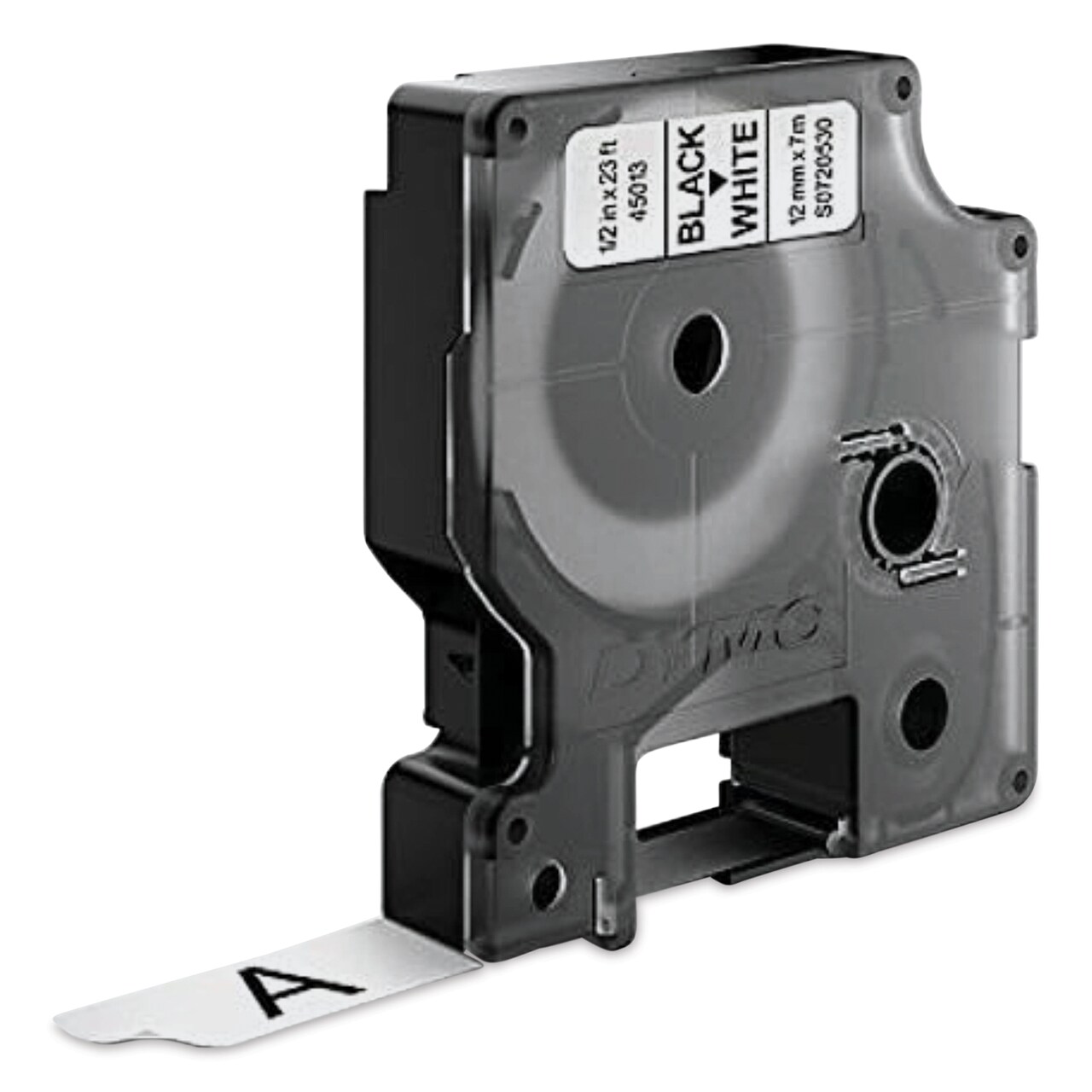 Dymo Label Maker Refill Tape - Black Front, White Background, 23 ft